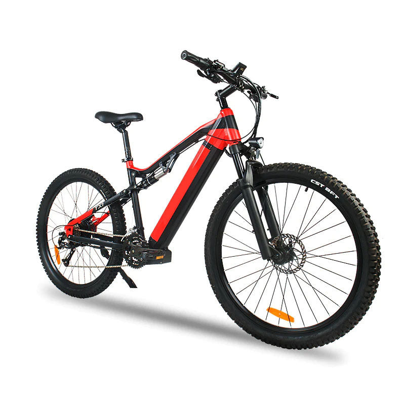 Red 500W Electric Ebike - 27.5 Inch Electric Mountain Bicycle 48V 27 Speed 
(US Market)